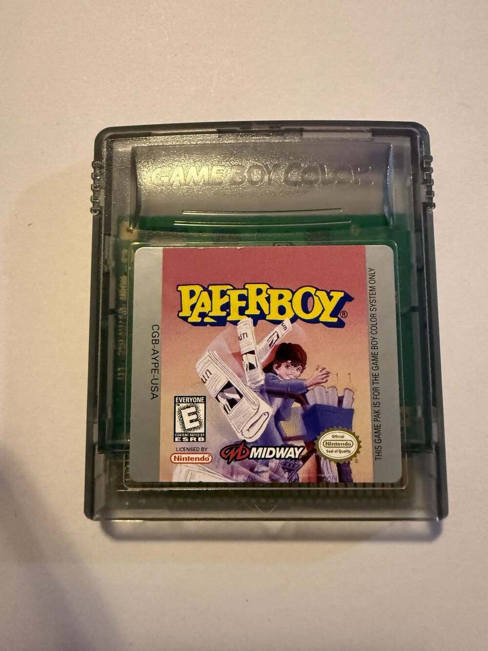 Nintendo Paperboy Game Boy Color Game Cartridge